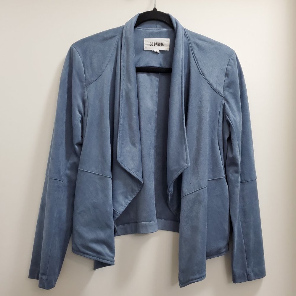 BB Dakota Faux Suede Waterall-Style Jacket Size S